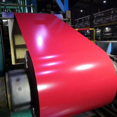 Kırmızı Renkli PPGI PPGL DX51D Ön Renkli Galvanizli Demir Bobin