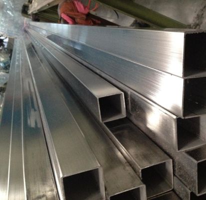 ASTM A312 201 kaynaklı SS kare boru HL Yüzeyi 6m Uzunluk
