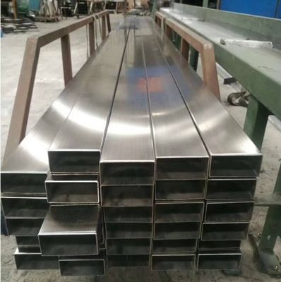 Dikdörtgen şekli 201 paslanmaz çelik tüp 50 X 100 X 1.5mm